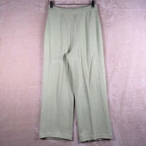 ST JOHN COLLECTION By Marie Gray Knit Wide Leg Pants Mint Green‎ Size 6